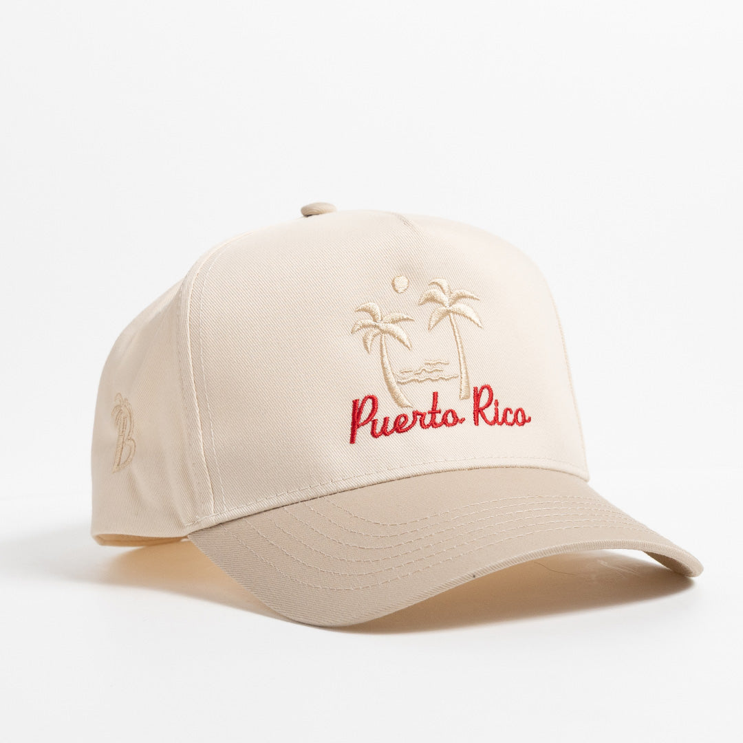 Puerto Rico Palms - Cream - Ball Cap