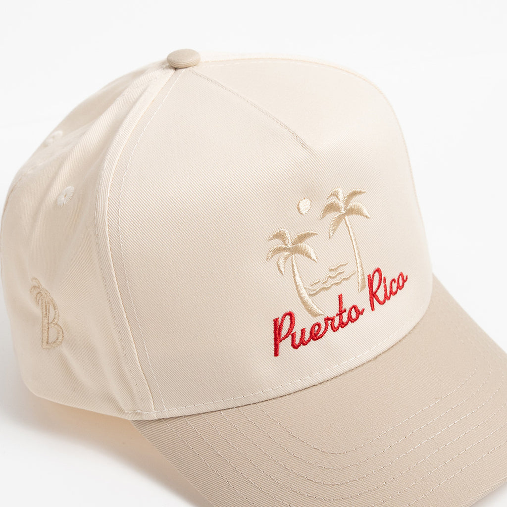 Puerto Rico Palms - Cream - Ball Cap