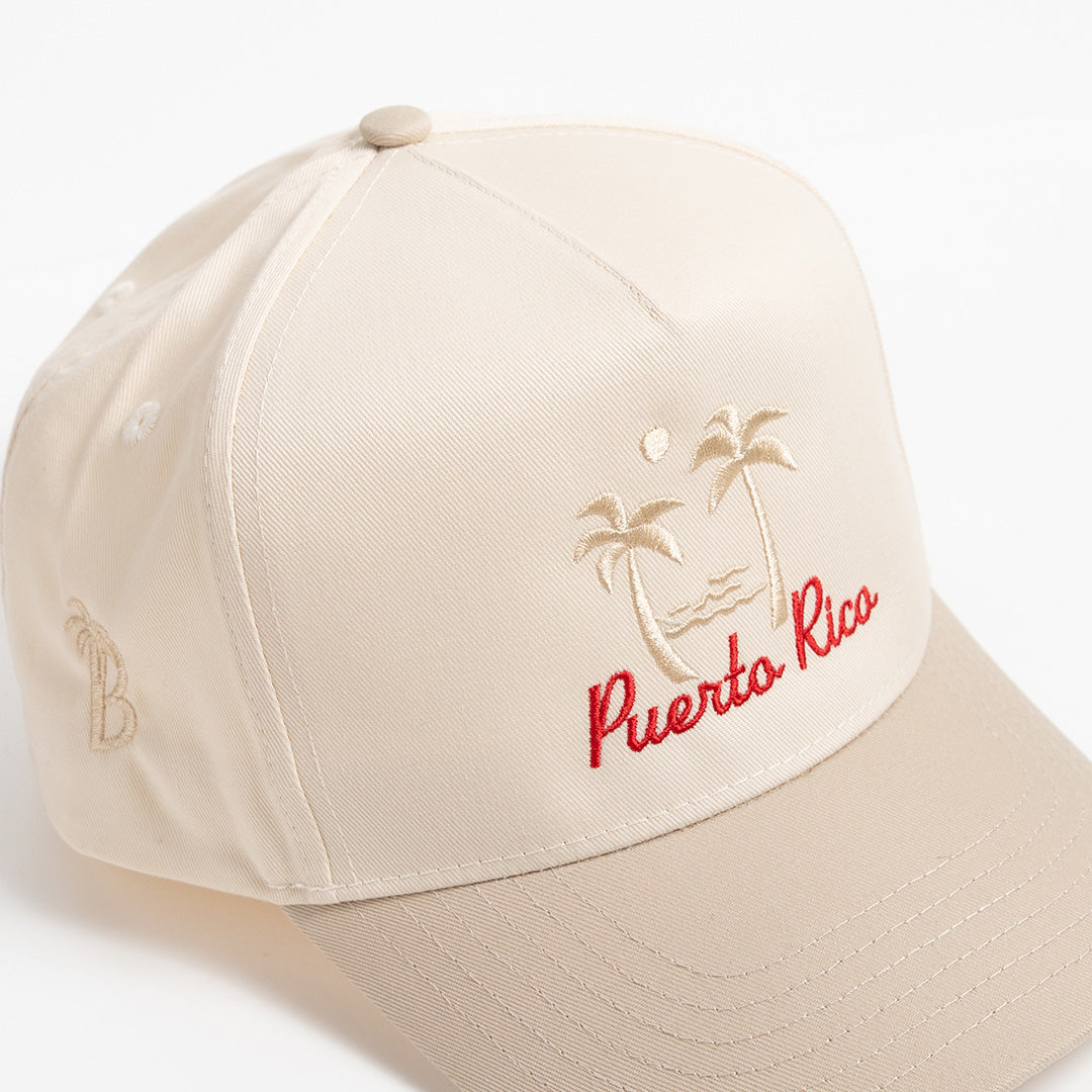 Puerto Rico Palms - Cream - Ball Cap