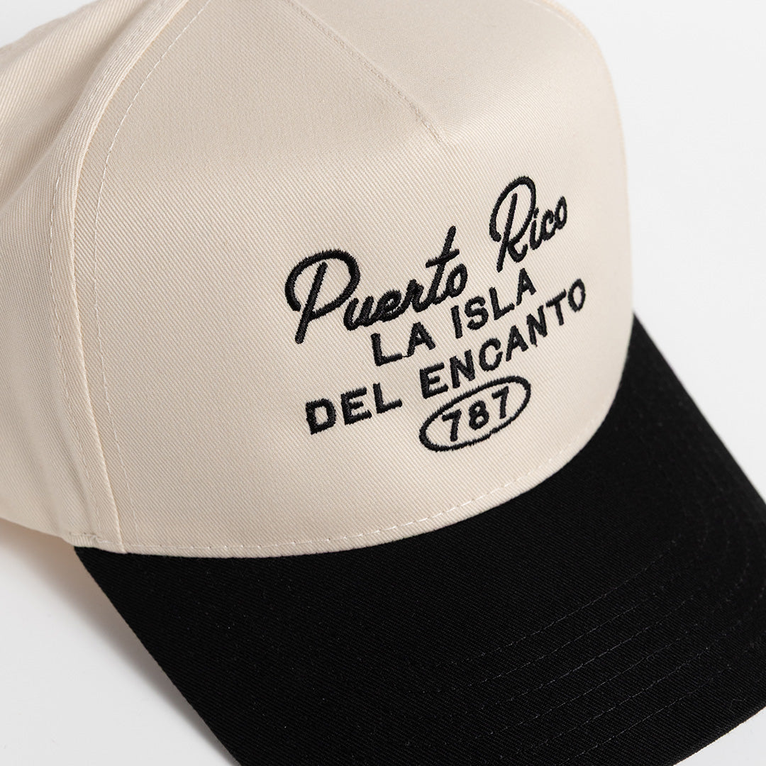 Puerto Rico Las Isla 787 - Natural/Black - Ball Cap