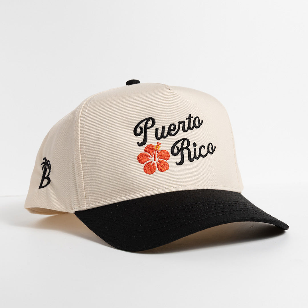 Puerto Rico Flor De Maga - Natural/Black - Ball Cap