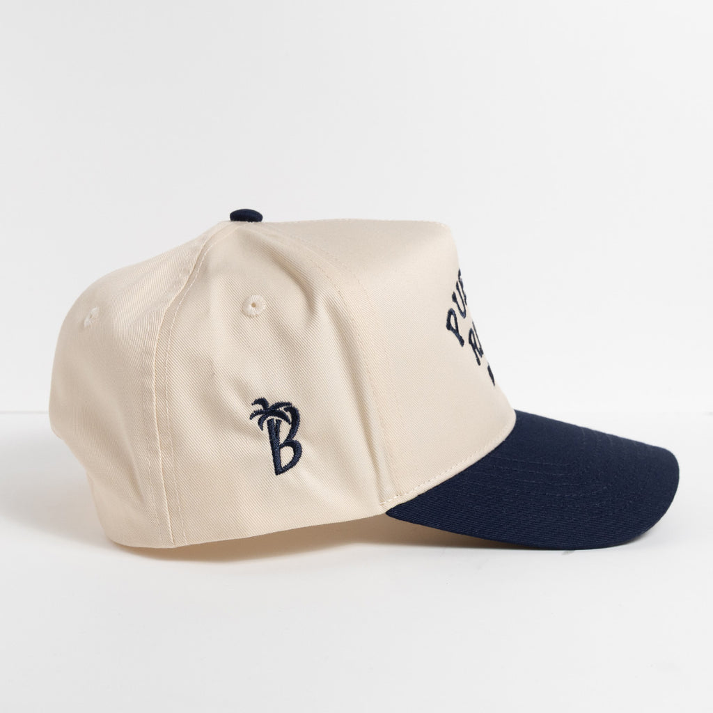 Puerto Rico Island - Natural/Navy - Ball Cap