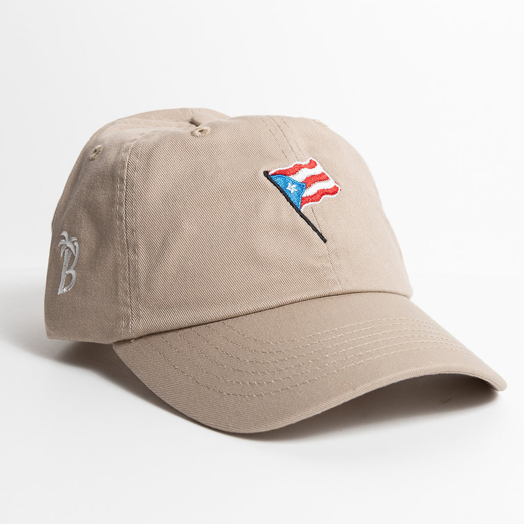 Puerto Rico Flag - Tan - Ball Cap